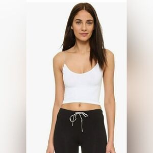 White Spaghetti Strap Crop Top